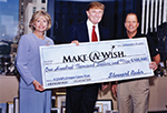 Patricia Clemency CEO of Make-A Wish Metro NY , Donald Trump and Stewart